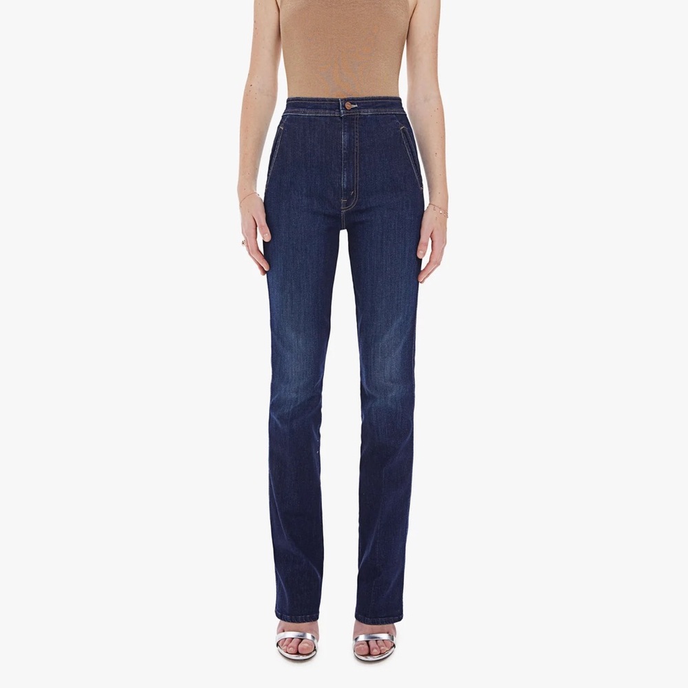 Mother - High Waist Smokin' Double Welt Heel in Off Limits